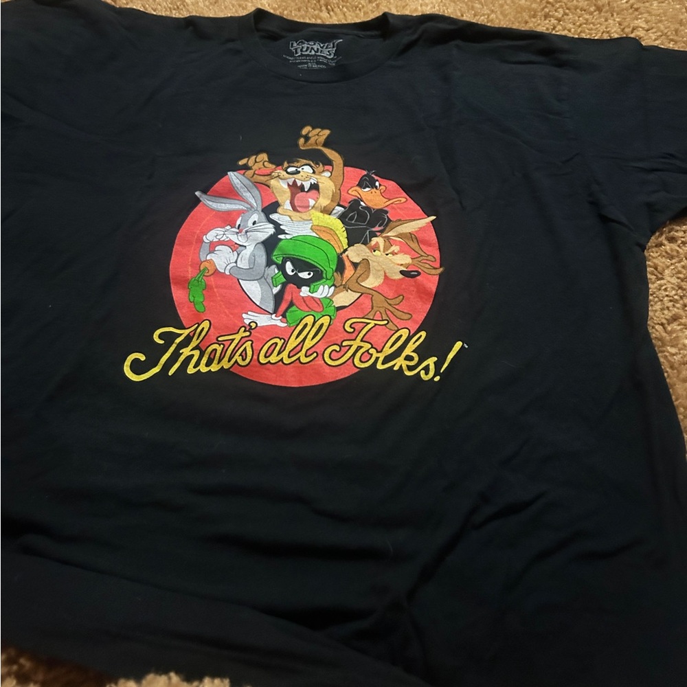 Looney Tunes Black Graphic T-Shirt unisex